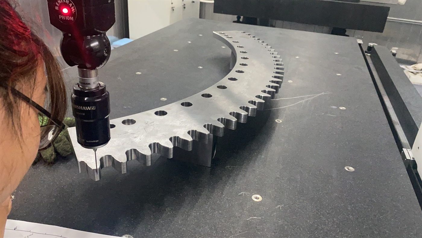Precision verification from straight racks to curved ring segments 3